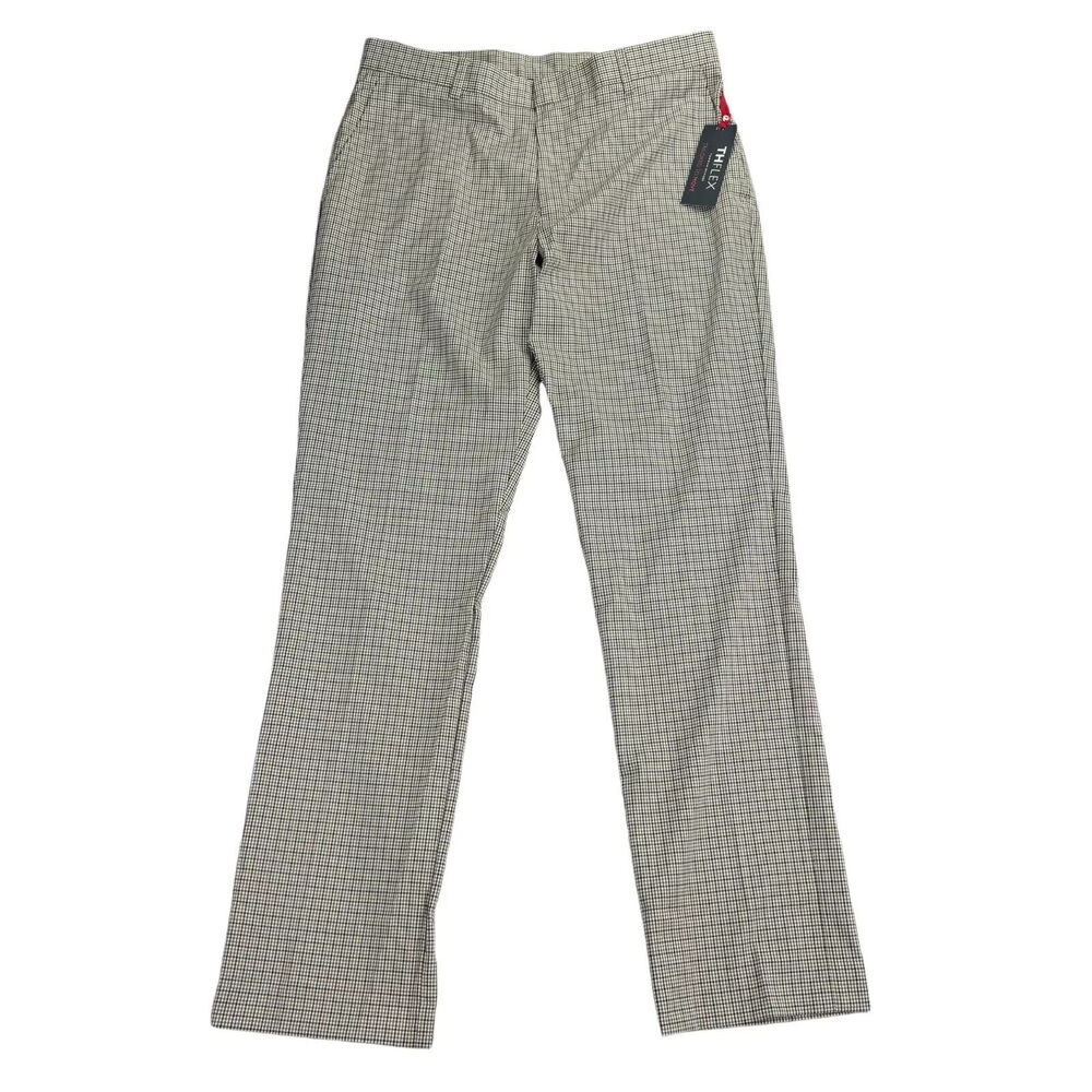 Tommy Hilfiger Men's Plaid Dress Pants in Gray and Black